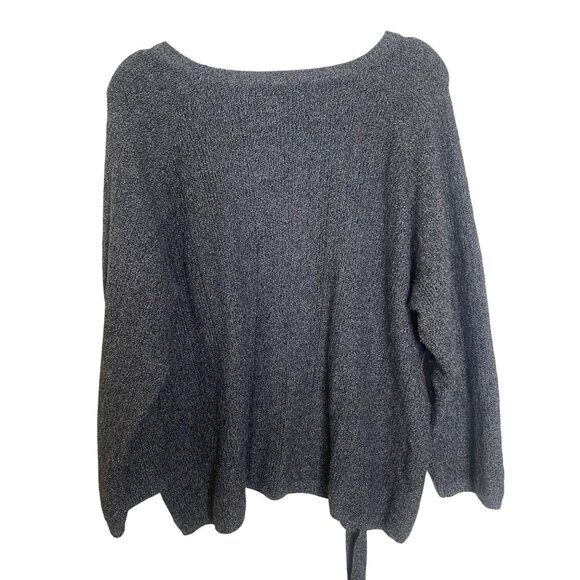 T Tahari Knit Sweater Woman 3X Tie Front Pull Over Plus Size Casual Comfy - Picture 3 of 9